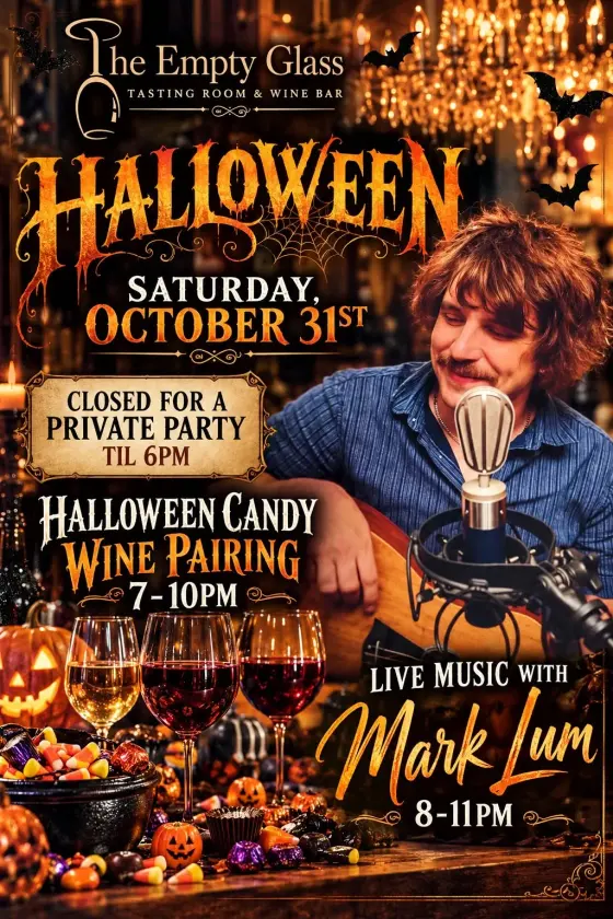 Flyer: Halloween Night — The Empty Glass, Sat, Oct 31