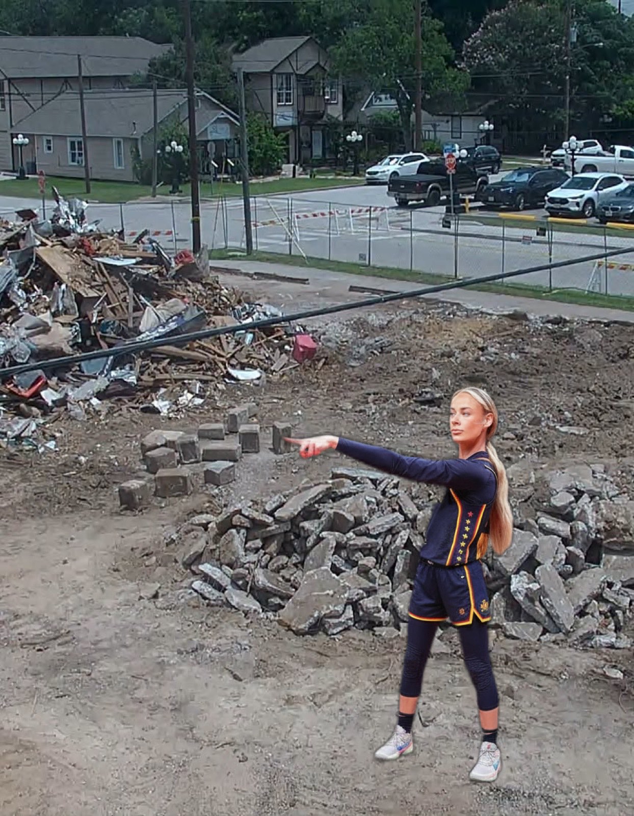 A digitally edited image of the site shared by a reader