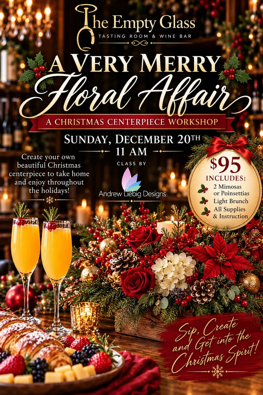 Flyer for A Very Merry Floral Affair