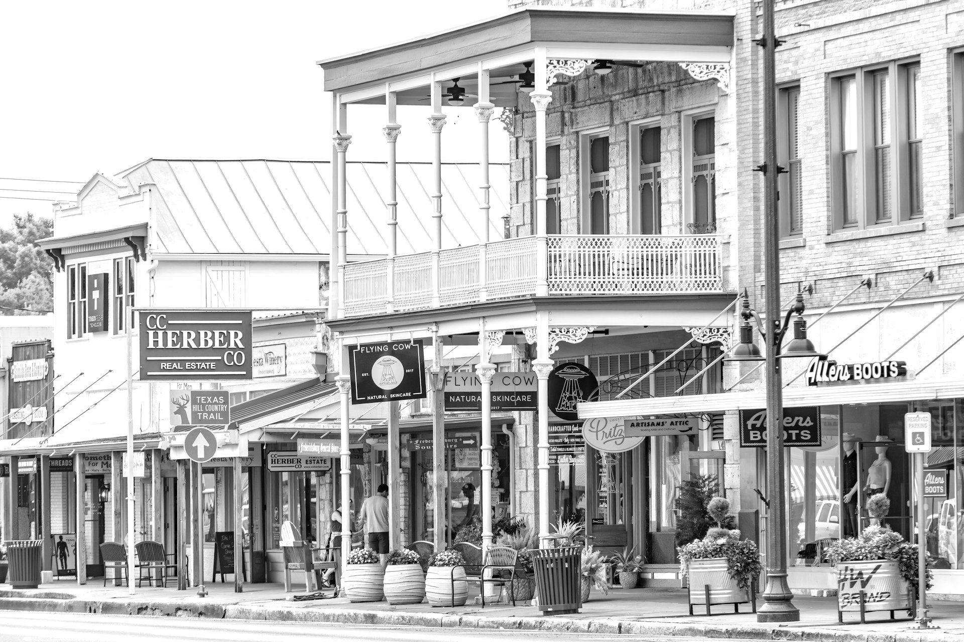 Historic Old Town Tomball storefronts