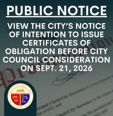 Notice of Intent to Issue Certificates of Obligation