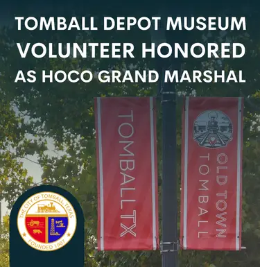 Tomball Depot Museum Volunteer Honored as Tomball High School Homecoming Parade Grand Marshal